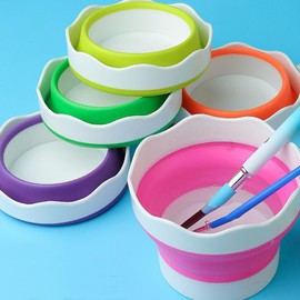 Collapsible Paint Water Cup 4Pcs, Portable Paint Brush Washer for Painting