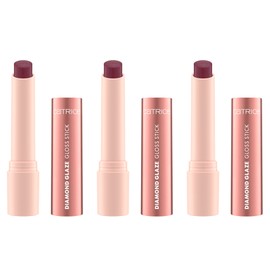 Catrice Diamond Glaze Gloss Stick, Lippenstift, Nr. 050, Violett, pflegend, glänzend, strahlend, schimmernd, vegan, ölfrei, ohne Konservierungsstoffe, ohne Parabene, 3er Pack (3x1.6g)