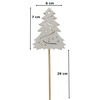 DARO DEKO Wooden Flower Stakes, Christmas Tree Stakes, 36 cm