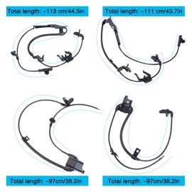 Slakerbe 4Pcs ABS Sensor Brake System Wheel Speed Sensor, 89546-0T010 895460T010 89542-0T010 895420T010 Front Rear Left Right Side ABS Sensor Compatible for Toyota Venza 2.7L 3.5L 2009-2015