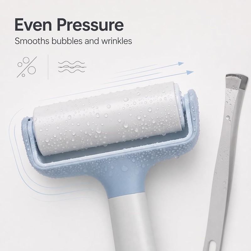 QWORK® Brayer Roller Applicator and Remover Set, Compatible with Cricut/Silhouette/Brother