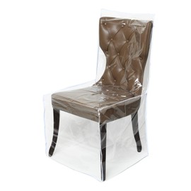Zipcase 2 Packs Clear All Cover in Plastic Dinning Chair Covers - Heavy-Duty PVC Chair Protectors, 20’D x 22’W x 20’H x 41’H, Keep Your Dinning Chair Away from Water Dust Paws and Claws