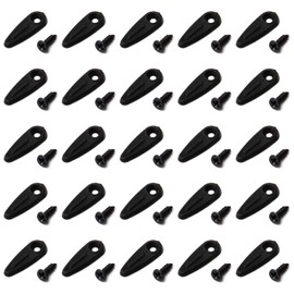 MroMax 30Pcs Picture Frame Turn Buttons Plastic Photo Frame Backing Clips with Screws Picture Frame Fasteners Parts for Hanging Pictures, Photos, Drawings and Posters Type 1 (Black)