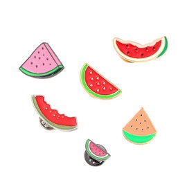 Unigift 6 Pcs Cute Enamel Brooch Pin Set Watermelon Badge Corsage Collar Brooch Pins for Kids Girls Gift Dress Clothes Bags Backpack Decor
