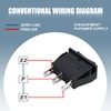 Innfeeltech 6 Pcs Mini Rocker Switch Black KCD3-101 3 Pin