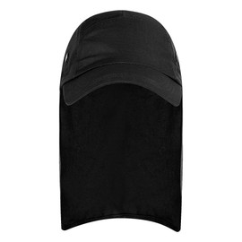 Lixada Mens Black Wide Brim Sun Protection Cap UPF 50+