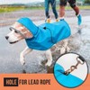 Olsdeeool Adjustable Waterproof Dog Raincoat with Reflective Strip, Lightweight Hooded