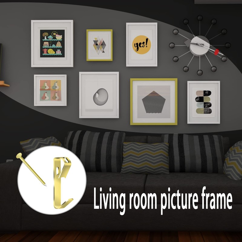 Heavy Duty Picture Hooks for Plasterboard Walls 70Pcs Picture Hanging