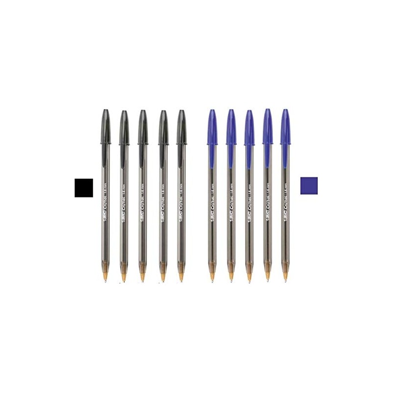 Bic 1.6mm Large Black & Blue Bold Ink Pen -