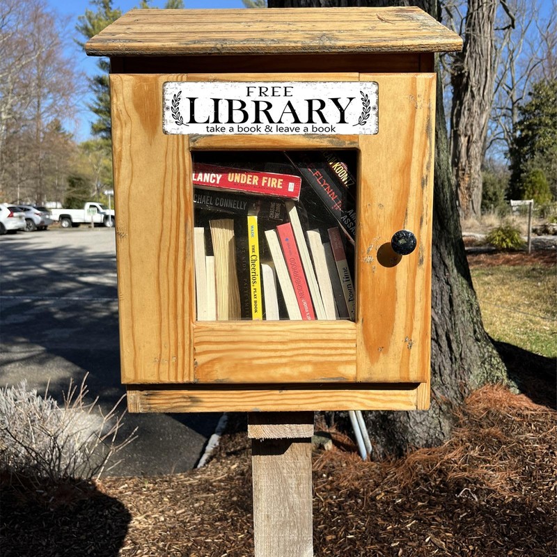 12x3 Inch Free library Sign PC Signage Decor for Outdoor