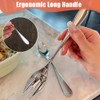 Ouliget Stainless Steel Spoon Fork,Long Handle Salad Forks,Food-grade Flatware Set
