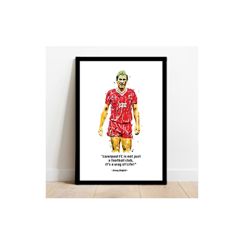 Liverpool - Kenny DALGLISH Quote Framed Illustration Print Poster