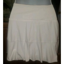 Graced By Grit Active Skirt White Built In Shorts Size L UPF 50+
