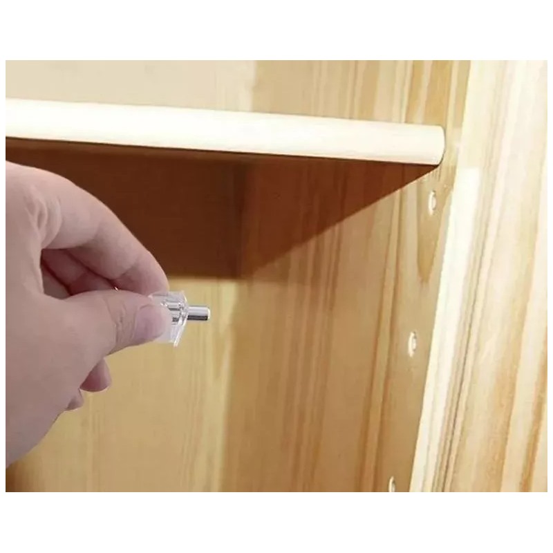 LIZOFERTAS Soporte Para Entrepaño Repisa Transparente Perno 100 Piezas