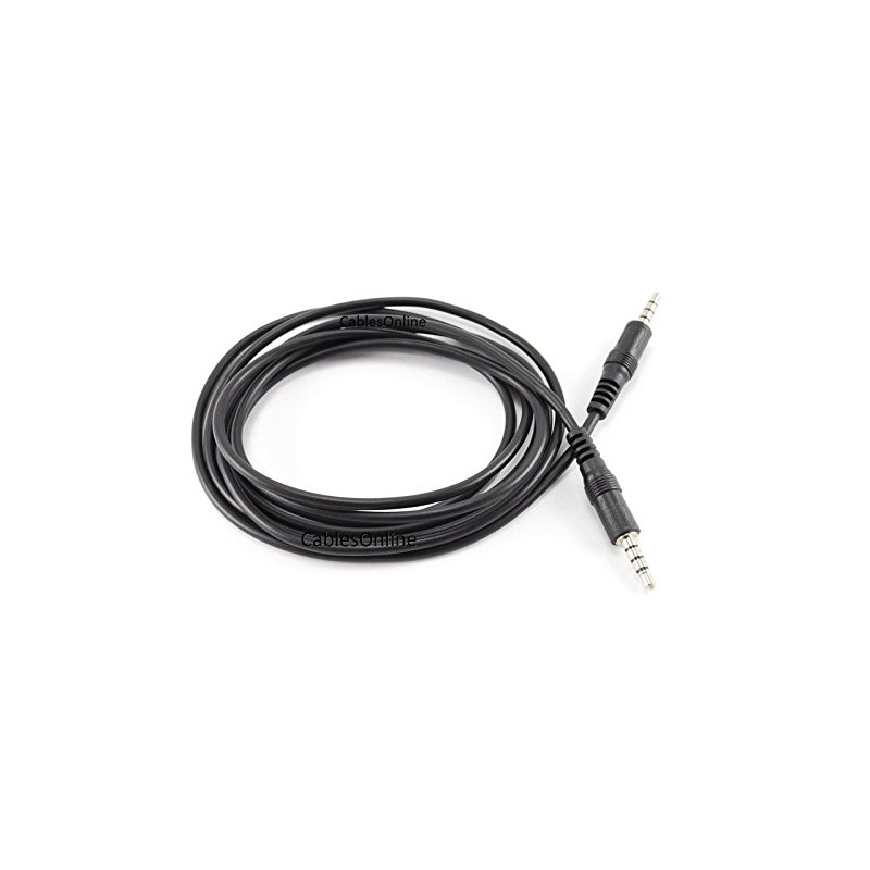 CablesOnline 6ft 3.5mm (1/8in) Stereo 4-Pole TRRS Male to Male