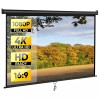 SEGAWE 80" 16:9 Projection Projector Screen Manual Pull Down Home