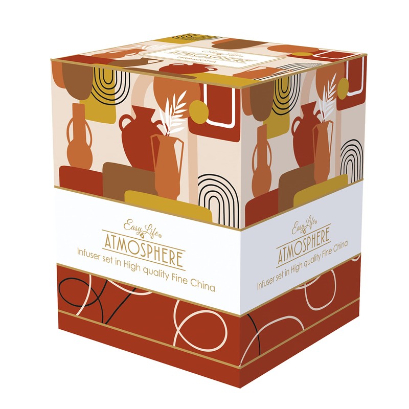 Easy Life Teebereiter 35 cl aus Porzellan mit Edelstahlfilter