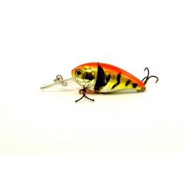 Akuna Shallow Diving Crankbait Fishing Lures for Bass and Trout (Three of One Color), Tiger Orange, 3.5-Inch