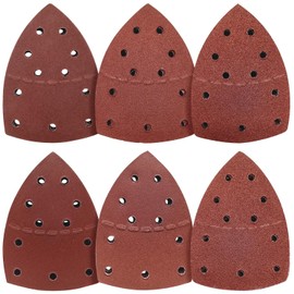 72PCS Sanding Sheets, 11-Holes Mouse Sanding Pads Sander Paper for Multi-Sanders, Assorted 40/60/80/120/180/240 Grits Machine Mouse Detail Sandpaper(12Pcs Each Assorted)