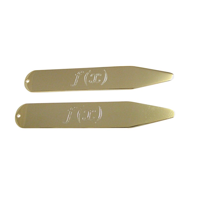 Kiola Designs Gold Toned Etched Mathematical Function of X Collar