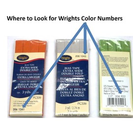 Wrights 1/2" Double Fold Bias Tape | PC206 | All Wright's Current Colors, All in Stock and Ready for Quick Shipping (58-Orange)