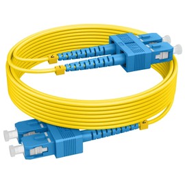 OS2 Fiber SC to SC Single Mode Fiber Patch Cables 1m(3.28ft), Options 0.5m~153m, OS2 SC to SC Optic Cable 10G SMF LSZH Duplex 9/125μm OD 2.0mm 𝙍𝙖𝙢𝙗𝙤𝘾𝙖𝙗𝙡𝙚𝙨