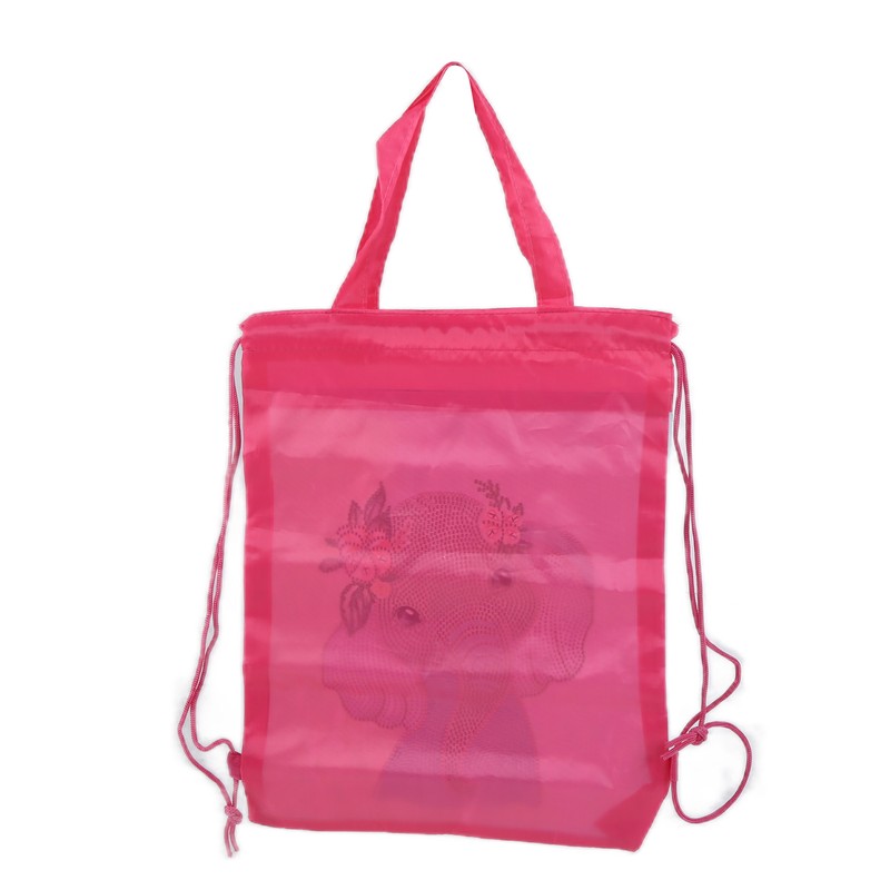 Backpack Bag WearResistant Large Capacity Rhinestones Painting with Drawstring Home