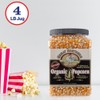 Organic Popcorn Kernels - 4lb Resealable Bulk Jug of Yellow