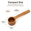4 Pcs Coffee Acacia Wooden Scoop for Canisters Jars,15ml 1