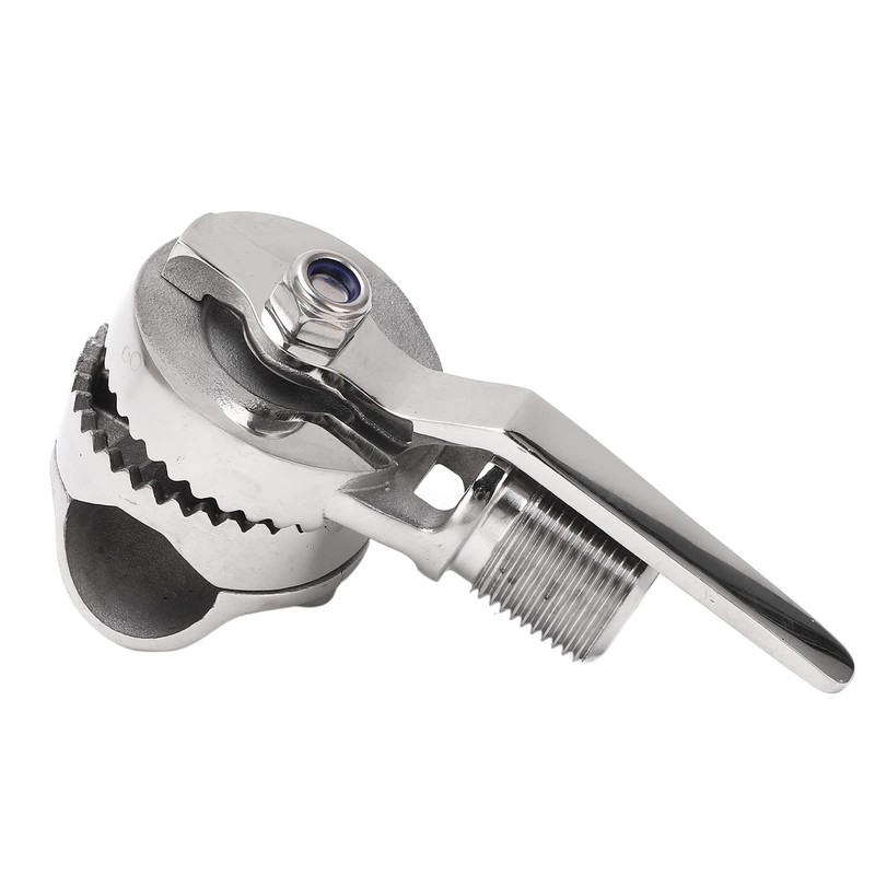Marine VHF Antenna Mount Stainless Steel Adjustable Ratchet Mount for