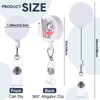 Tatuo 100 Pcs Retractable Badge Reels Round ID Badge Holders