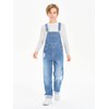 Haloumoning Boys Denim Bib Overalls with Adjustable Straps and Convenient