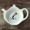 Sweet William Teabag Dish, Teapot Shape, Jack Russell