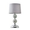 Modern Decorative Chrome & Mosaic Crackle Glass Table Lamp with