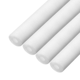 sourcing map 2pcs Pipe Insulation Foam Tube Pipe Lagging 10mm(3/8 Inch) ID 30mm OD 3ft Freeze Protection for Copper Pipe, White
