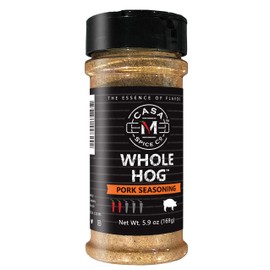 Casa M Spice Co Whole Hog Pork Seasoning • Very Low Sodium • Low Salt • No MSG • Gluten Free • BBQ Spices (Original, Plastic Shaker (with 1-cup seasoning)