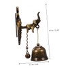 STOBAZA 3pcs Iron Elephant Door Bell Wall Mount Home Ornament
