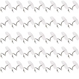 SOWAKA 120 Pcs Twist Pins Upholstery Clear Heads Slip Cover Fasteners Headliner Pins for Sofa Car Van Home Furniture Hold Bed Skirt (120 pcs)