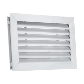16 x 10 Inch Door Air Vent Cover, Aluminum Grille Ventilation Cover, Louvered Door Vent Grille, for Cabinet Wardrobe Door, Silver Tone