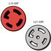 NEMA L15-30P to L21-30R Power Cords - 1 Foot, 30A/208V,