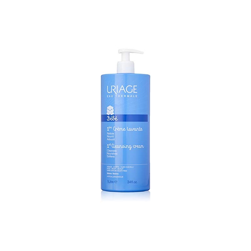 Uriage Foaming and Cleansing Soap Free Cream for Baby Face/Body/Scalp