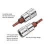 HARFINGTON 3pcs H3 Hex Bit Socket 1/4" Square Drive Metric
