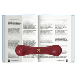 GELVTIC Weighted Bookmarks Book Weight Page Holder Genuine Leather Book Open Holder for Men Women Gift for Writer Reader (BPH02-Navy)