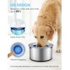 Heouvo 1Gallon Large Dog Water Bowl No Spill, [Anti Digging