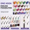 Xuhal 24 Pack Pegboard Spool Hooks for 1/4" Pegboard Organizer
