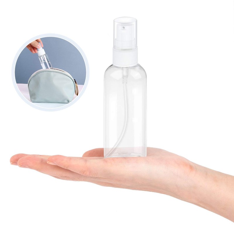 TrendBox 6 Pack Plastic Empty Bottles with Duckbill Pump Cap