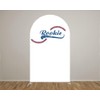 Iydamc Arched Fabric Backdrop Covers for Baseball Party Rookie of