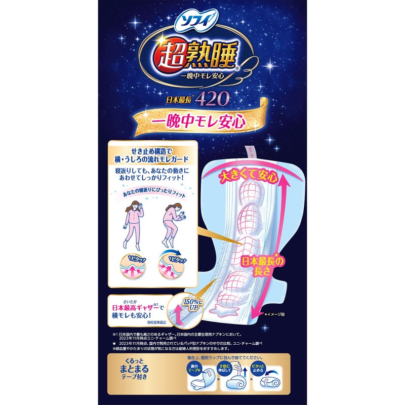 Sophy Ultra Deep Sleeping Guard, 420, 10 Sheets x 2