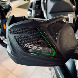 Resin Coated 3D Stickers Hand Guard Compatible with/Replacement for Kawasaki Versys 1100 SE 2025 Metallic Graphite Grey (Hand Guard)