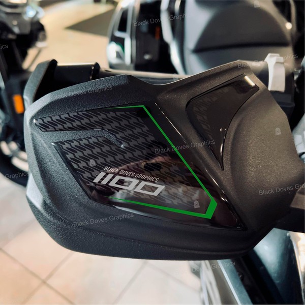 Resin Coated 3D Stickers Hand Guard Compatible with/Replacement for Kawasaki